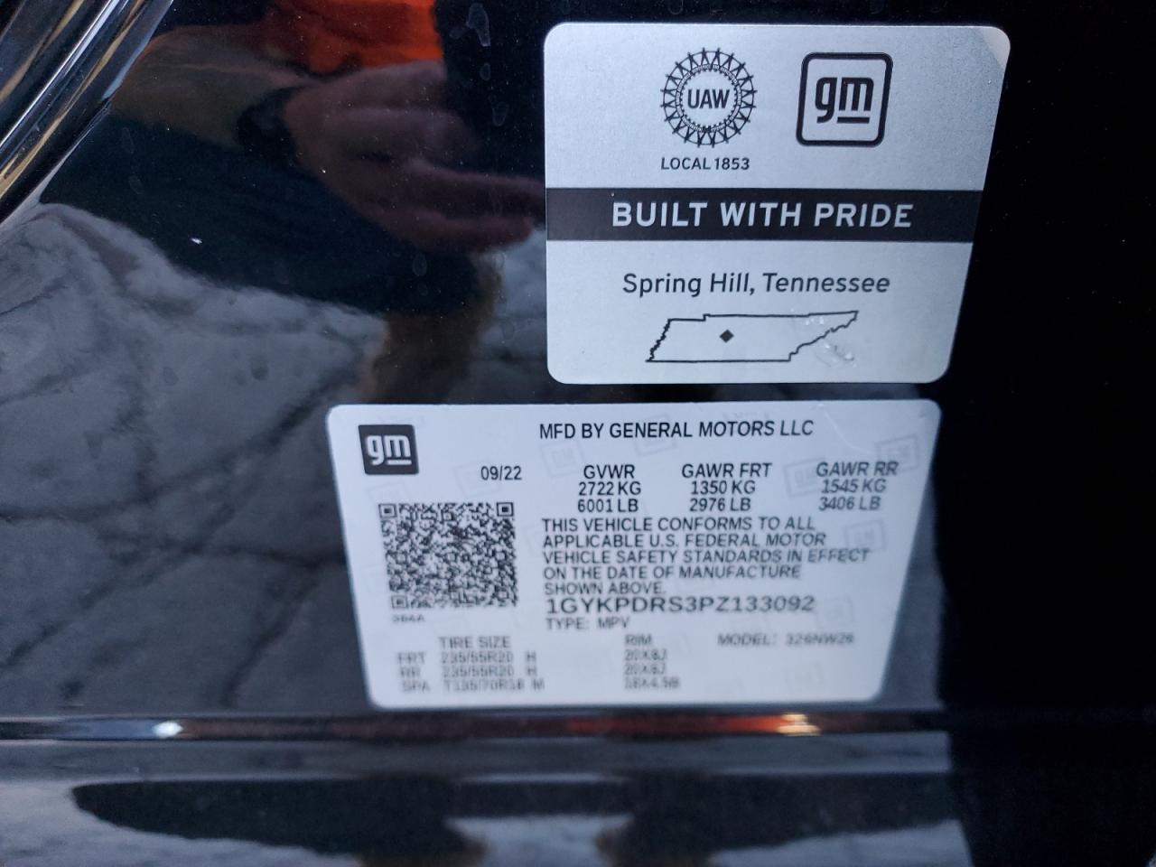 2023 Cadillac Xt6 Premium Luxury VIN: 1GYKPDRS3PZ133092 Lot: 87105155