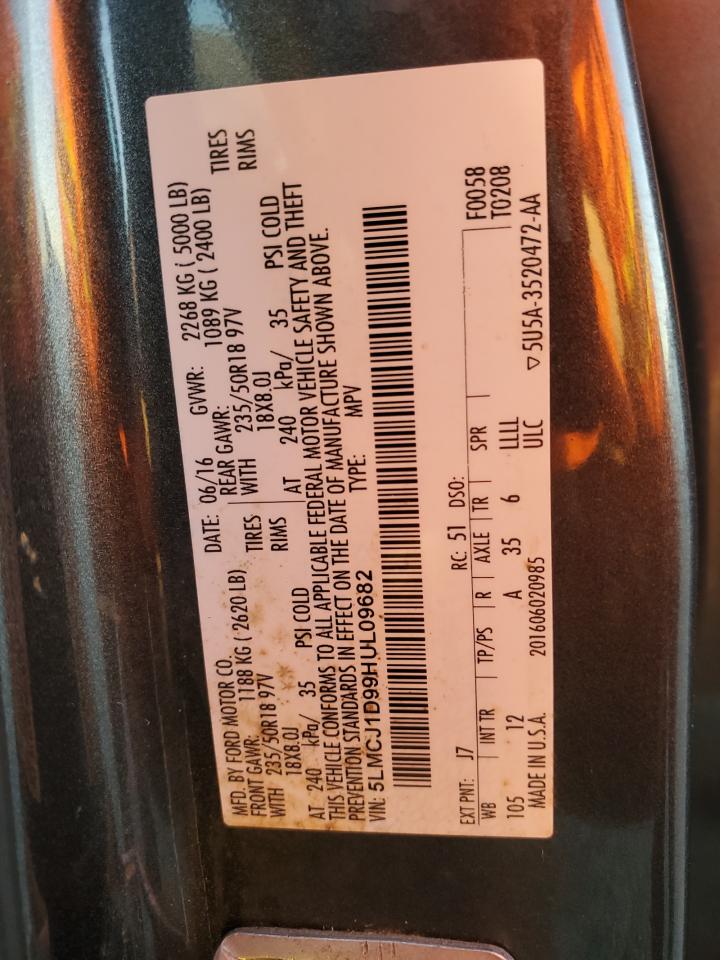 2017 Lincoln Mkc Premiere VIN: 5LMCJ1D99HUL09682 Lot: 90542615