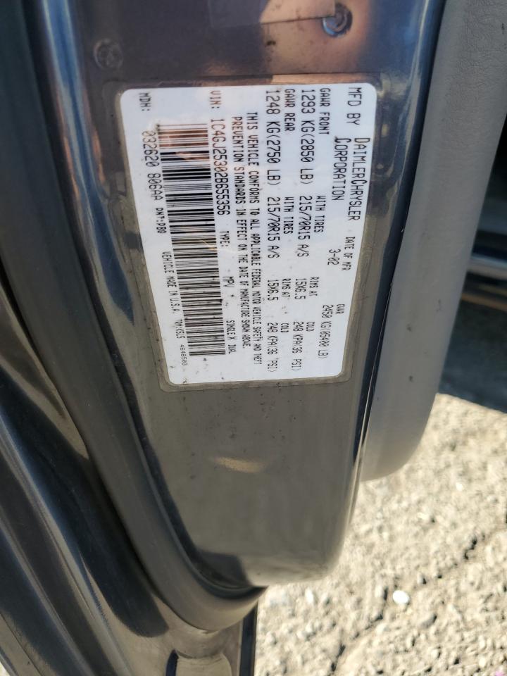 2002 Chrysler Voyager VIN: 1C4GJ25302B655356 Lot: 85483865