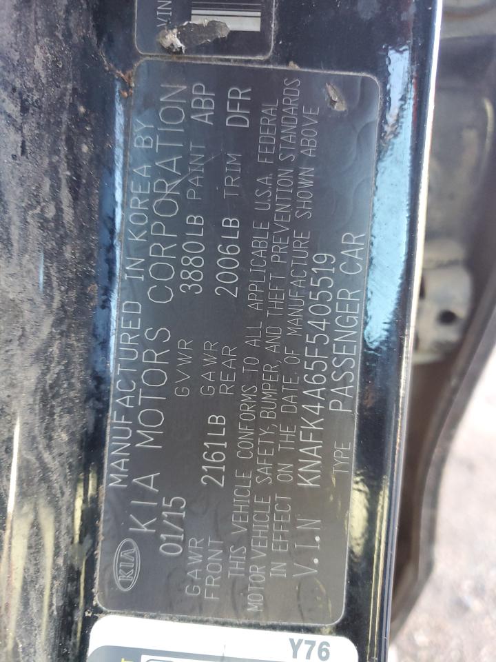 2015 Kia Forte Lx VIN: KNAFK4A65F5405519 Lot: 86987505