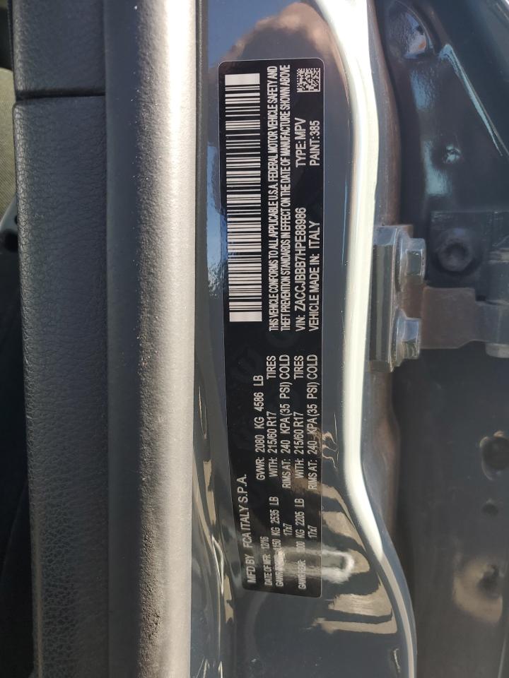 2017 Jeep Renegade Latitude VIN: ZACCJBBB7HPE88986 Lot: 86716675