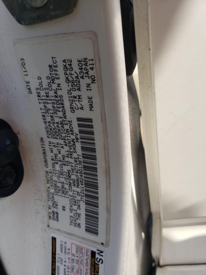 2004 Toyota 4Runner Sr5 VIN: JTEZU14R248013877 Lot: 82377825