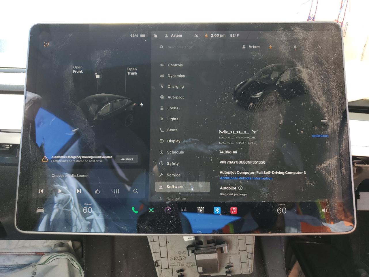 2022 Tesla Model Y VIN: 7SAYGDEE8NF351356 Lot: 85860865