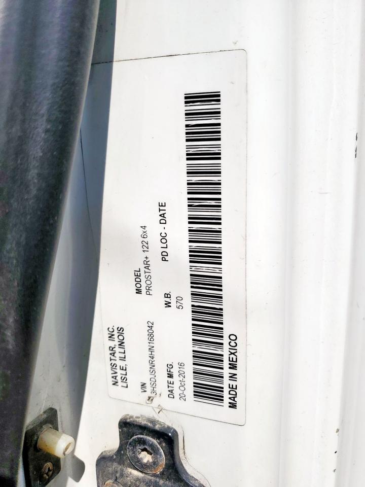2017 International Prostar Semi Truck VIN: 3HSDJSNR4HN168042 Lot: 81761345