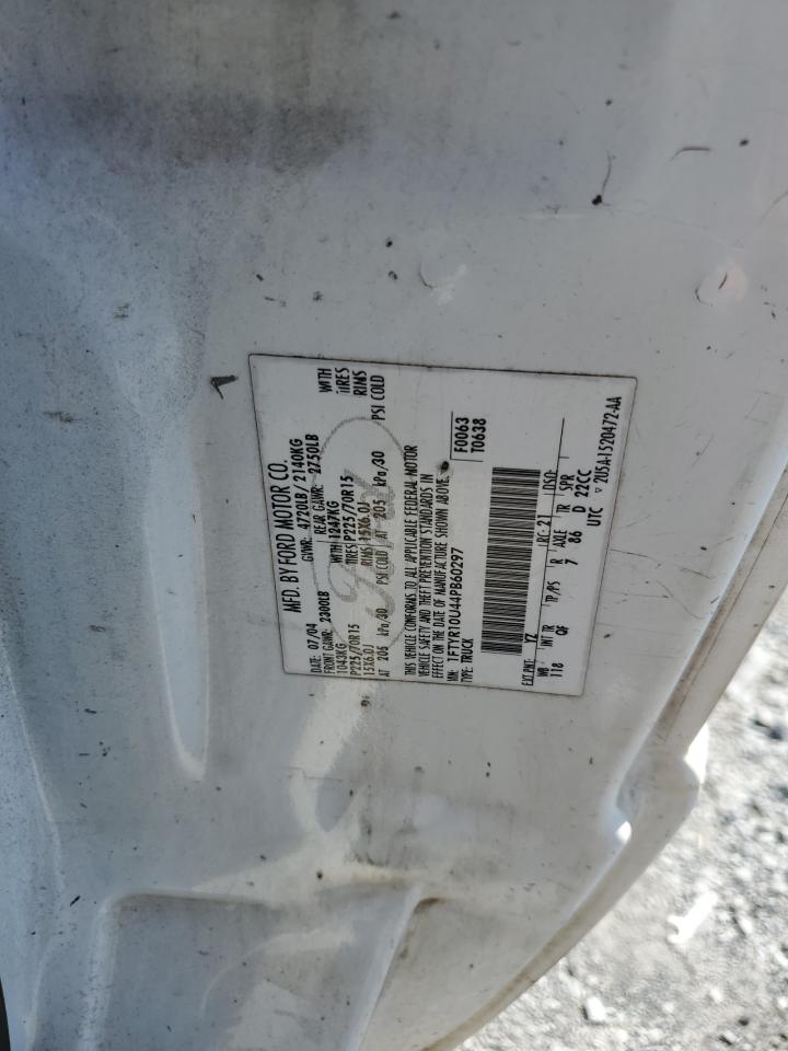 2004 Ford Ranger VIN: 1FTYR10U44PB60297 Lot: 84993975