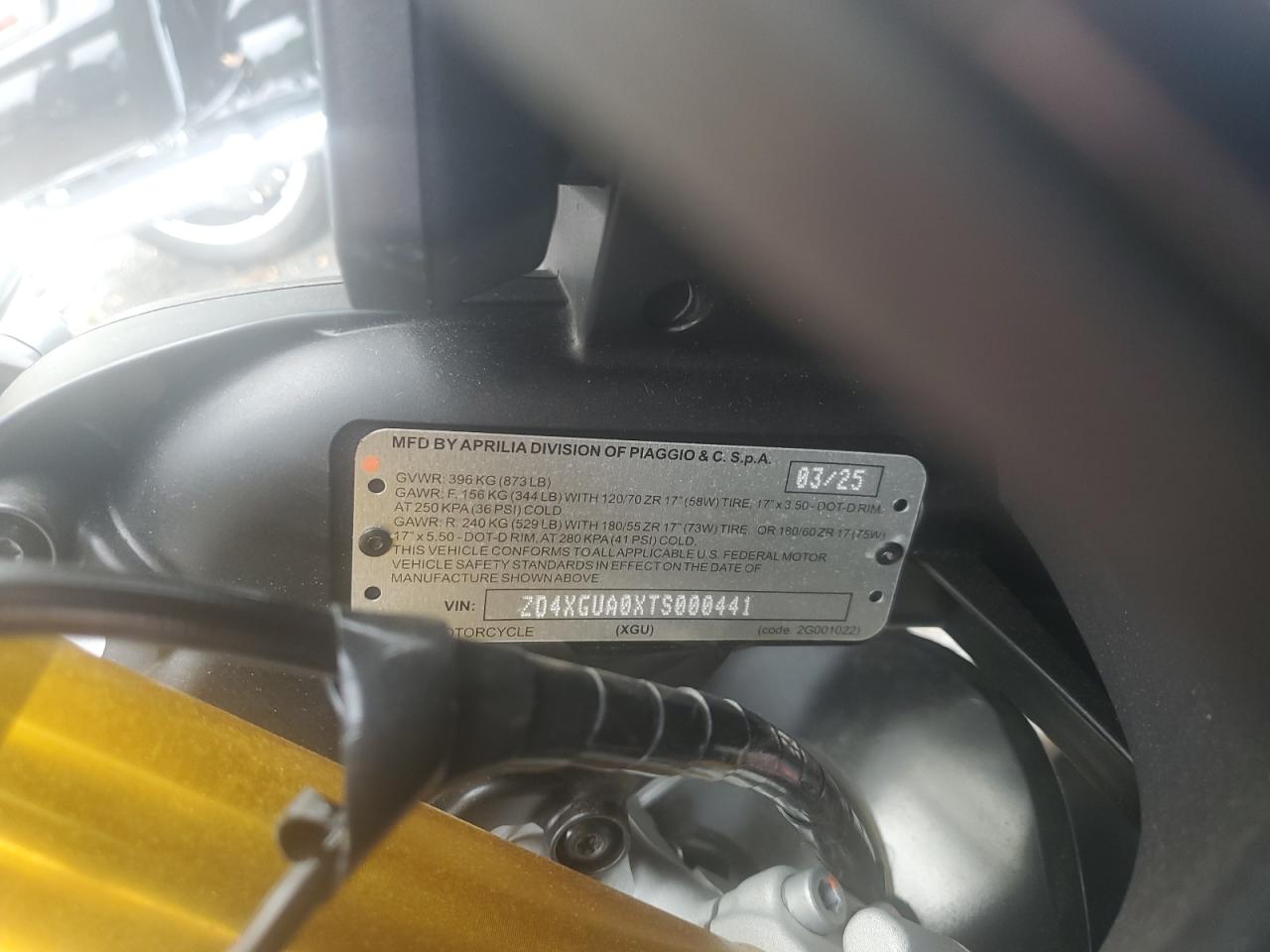 2026 Aprilia Rs 660 VIN: ZD4XGUA0XTS000441 Lot: 89894425