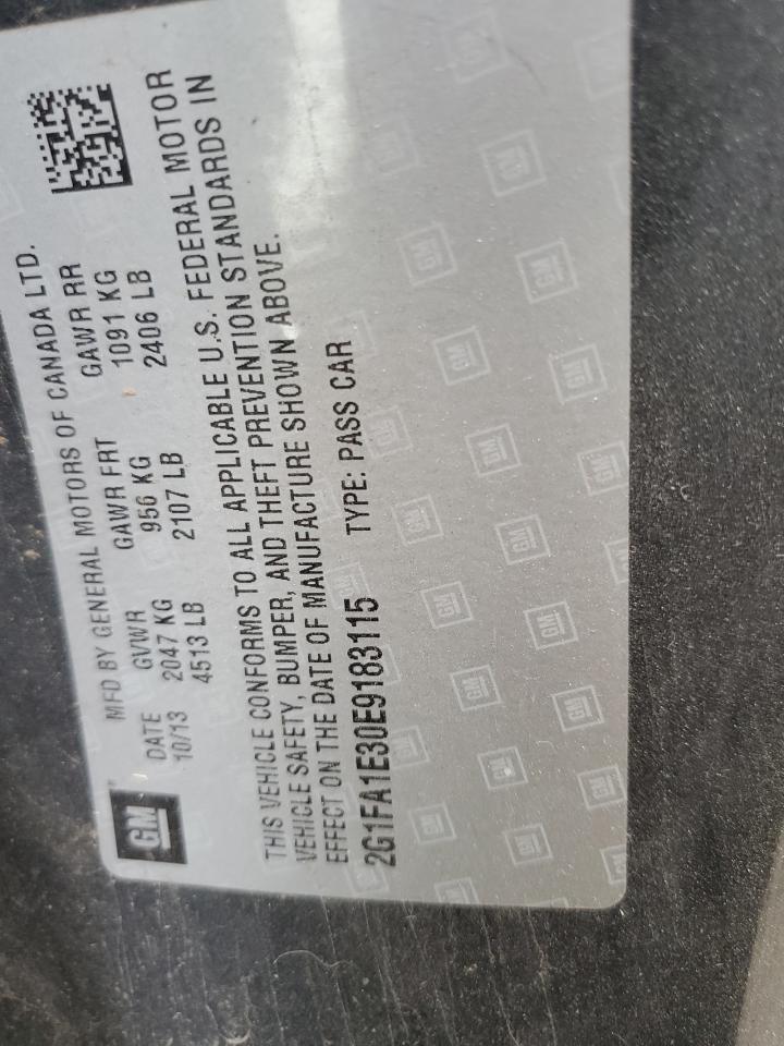 2014 Chevrolet Camaro Ls VIN: 2G1FA1E30E9183115 Lot: 84808625