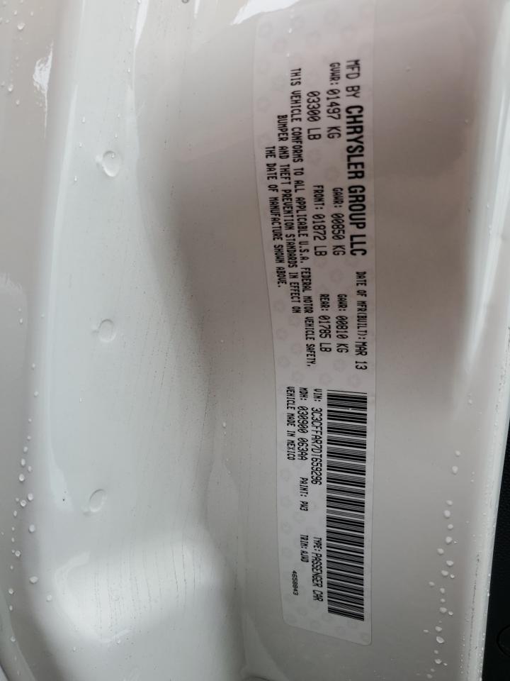 2013 Fiat 500 Pop VIN: 3C3CFFAR7DT659296 Lot: 86330965