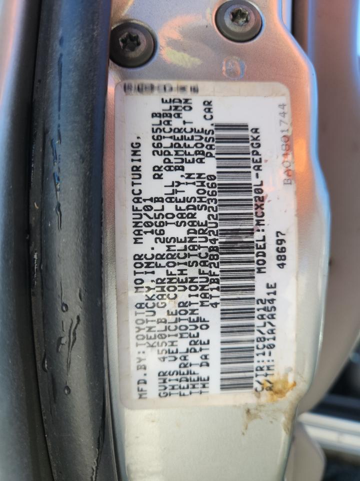 2002 Toyota Avalon Xl VIN: 4T1BF28B42U223660 Lot: 86510385