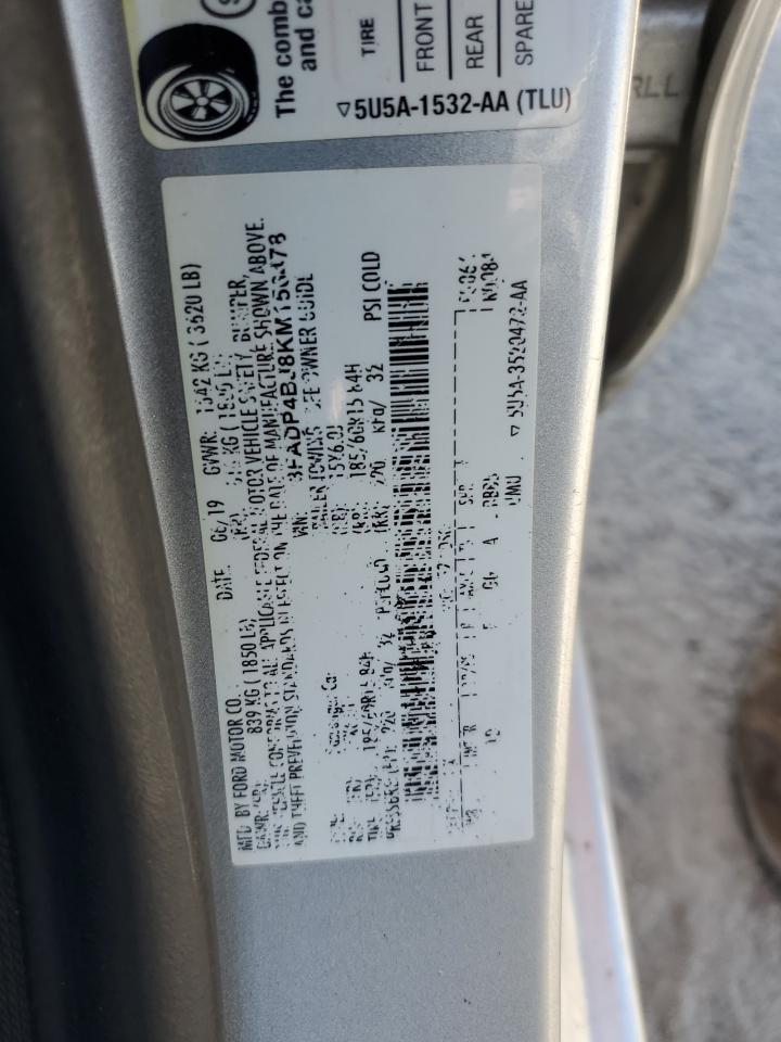 2019 Ford Fiesta Se VIN: 3FADP4BJ8KM156478 Lot: 86096095