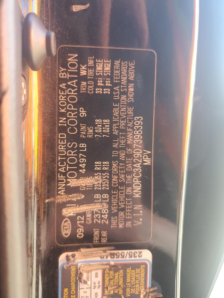 2013 Kia Sportage Ex VIN: KNDPC3A29D7398393 Lot: 81909045