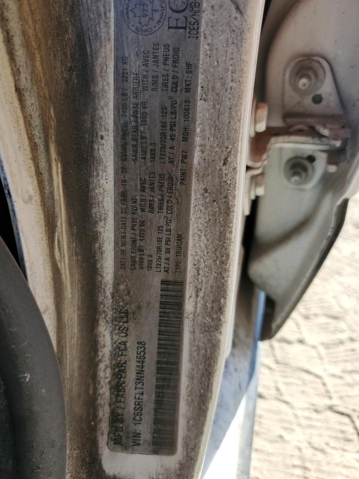 2022 Ram 1500 Rebel VIN: 1C6SRFLT3NN446538 Lot: 85691135