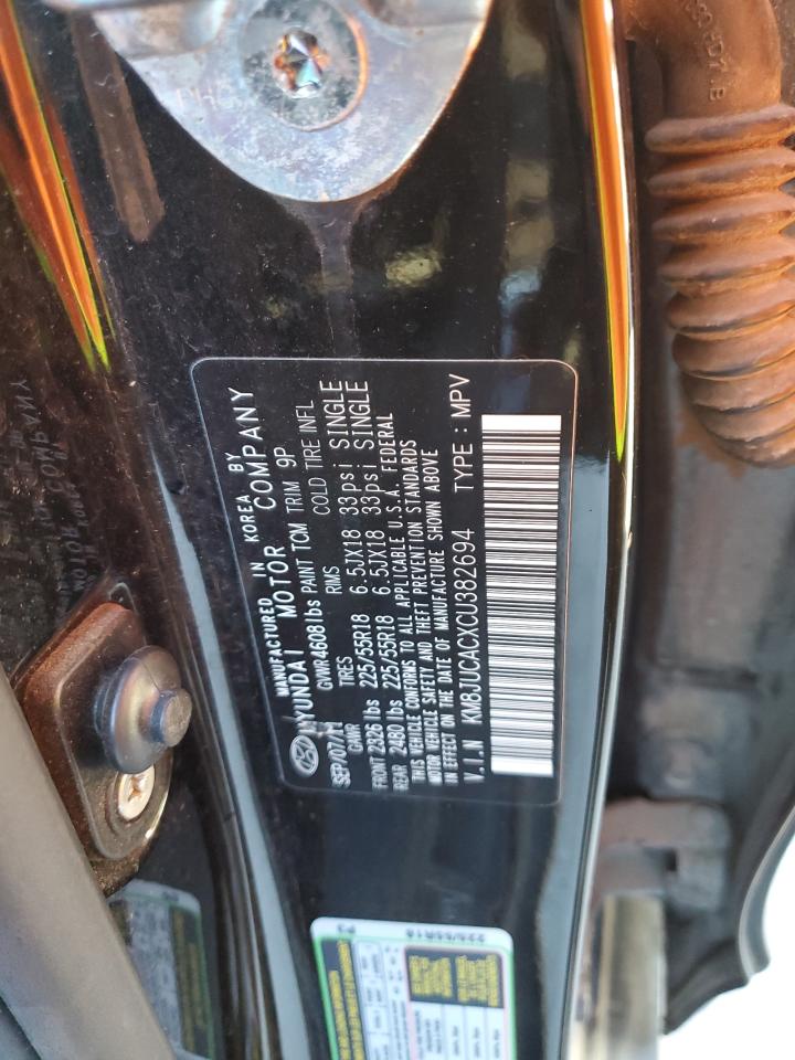 2012 Hyundai Tucson Gls VIN: KM8JUCACXCU382694 Lot: 82386645