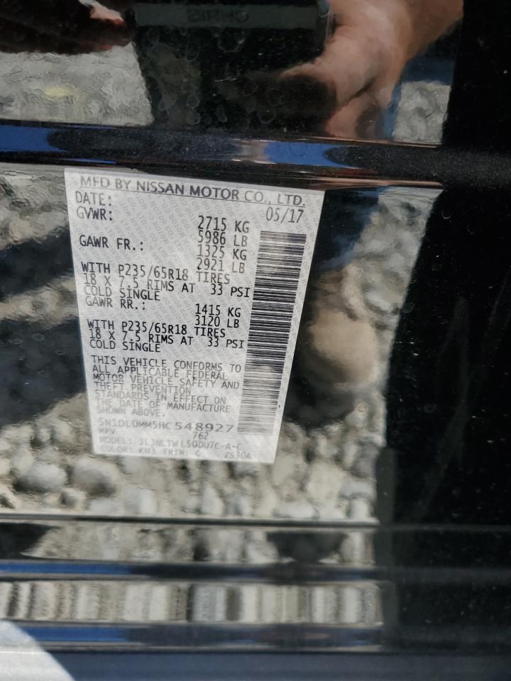 2017 Infiniti Qx60 VIN: 5N1DL0MM5HC548927 Lot: 86699365