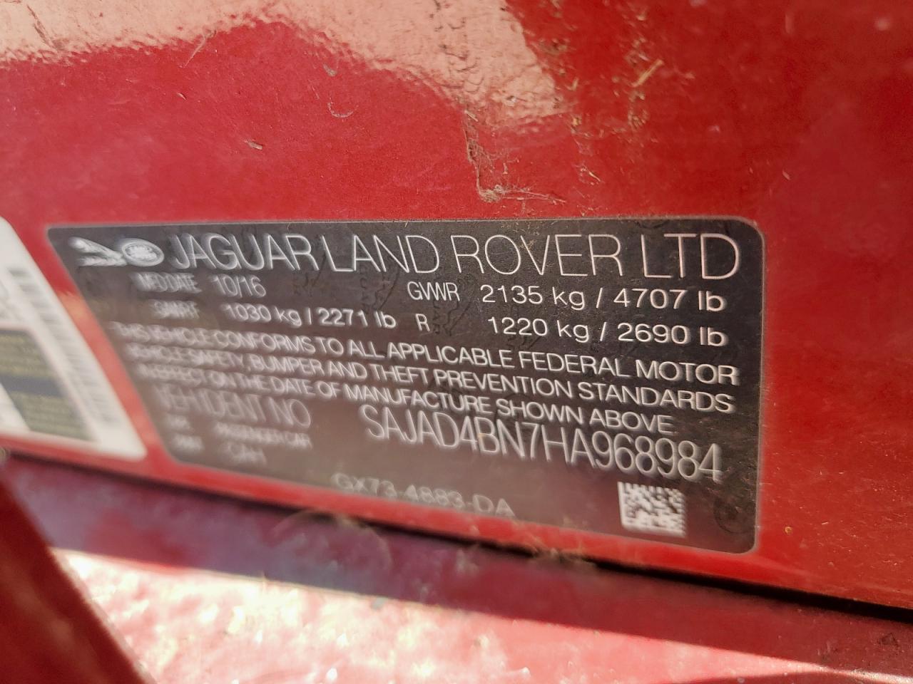 2017 Jaguar Xe Premium VIN: SAJAD4BN7HA968984 Lot: 90681825