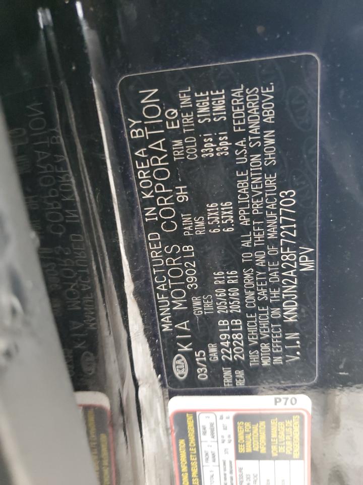 2015 Kia Soul VIN: KNDJN2A28F7217703 Lot: 84915935