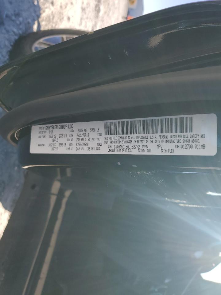 2010 Jeep Wrangler Sahara VIN: 1J4AA5D15AL152772 Lot: 84934065