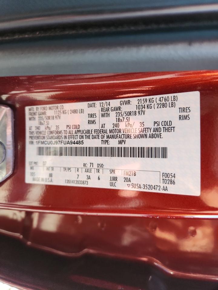 2015 Ford Escape Titanium VIN: 1FMCU0J97FUA94485 Lot: 86638345