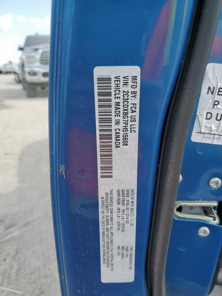 2023 Dodge Charger Sxt VIN: 2C3CDXBG7PH515608 Lot: 85295145