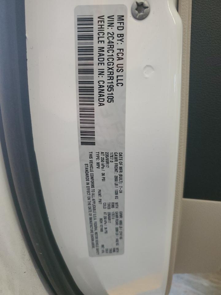 2024 Chrysler Voyager Lx VIN: 2C4RC1CGXRR195105 Lot: 85526855