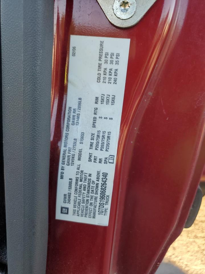 2006 GMC Canyon VIN: 1GTDS196068264340 Lot: 82697005