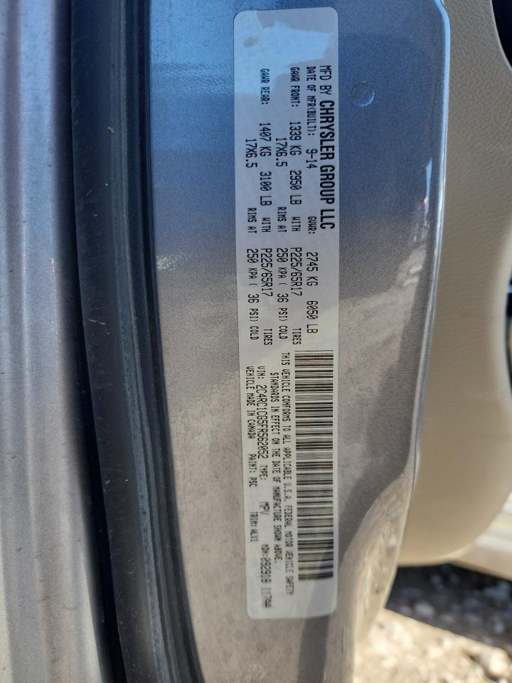 2015 Chrysler Town & Country Touring L VIN: 2C4RC1CG5FR562052 Lot: 82700215