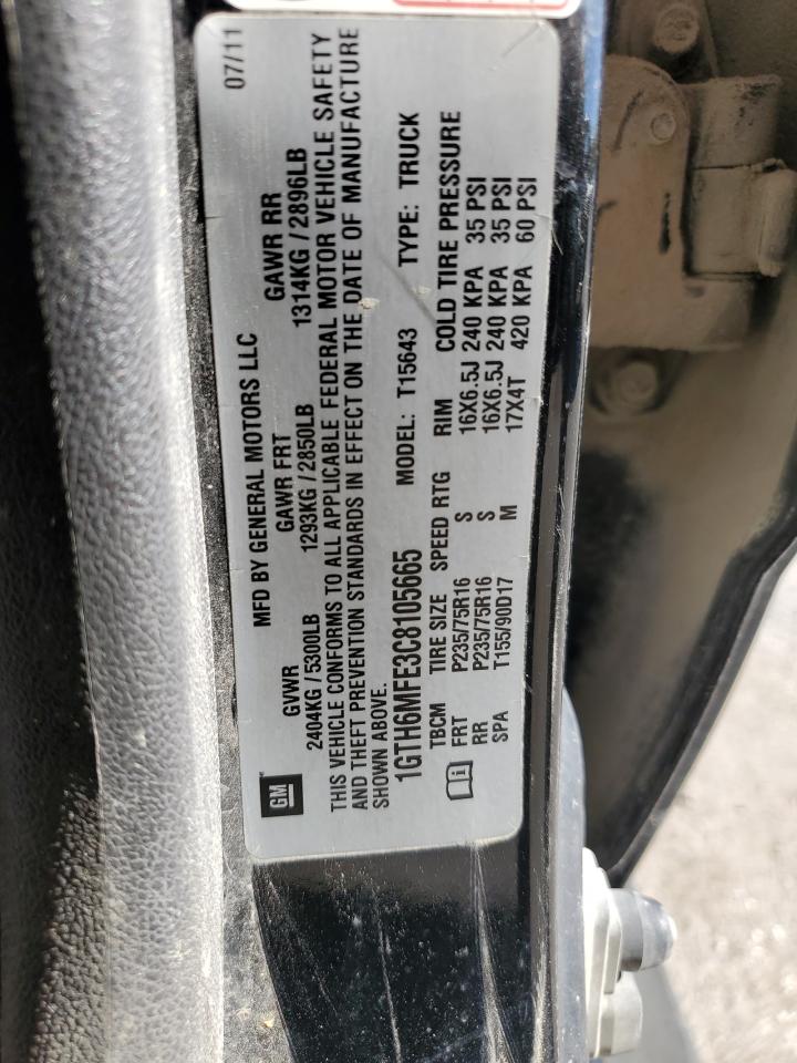 2012 GMC Canyon Sle VIN: 1GTH6MFE3C8105665 Lot: 86307515