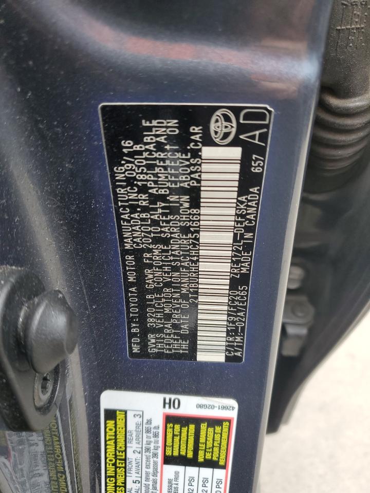 2017 Toyota Corolla L VIN: 2T1BURHE4HC751668 Lot: 84442445