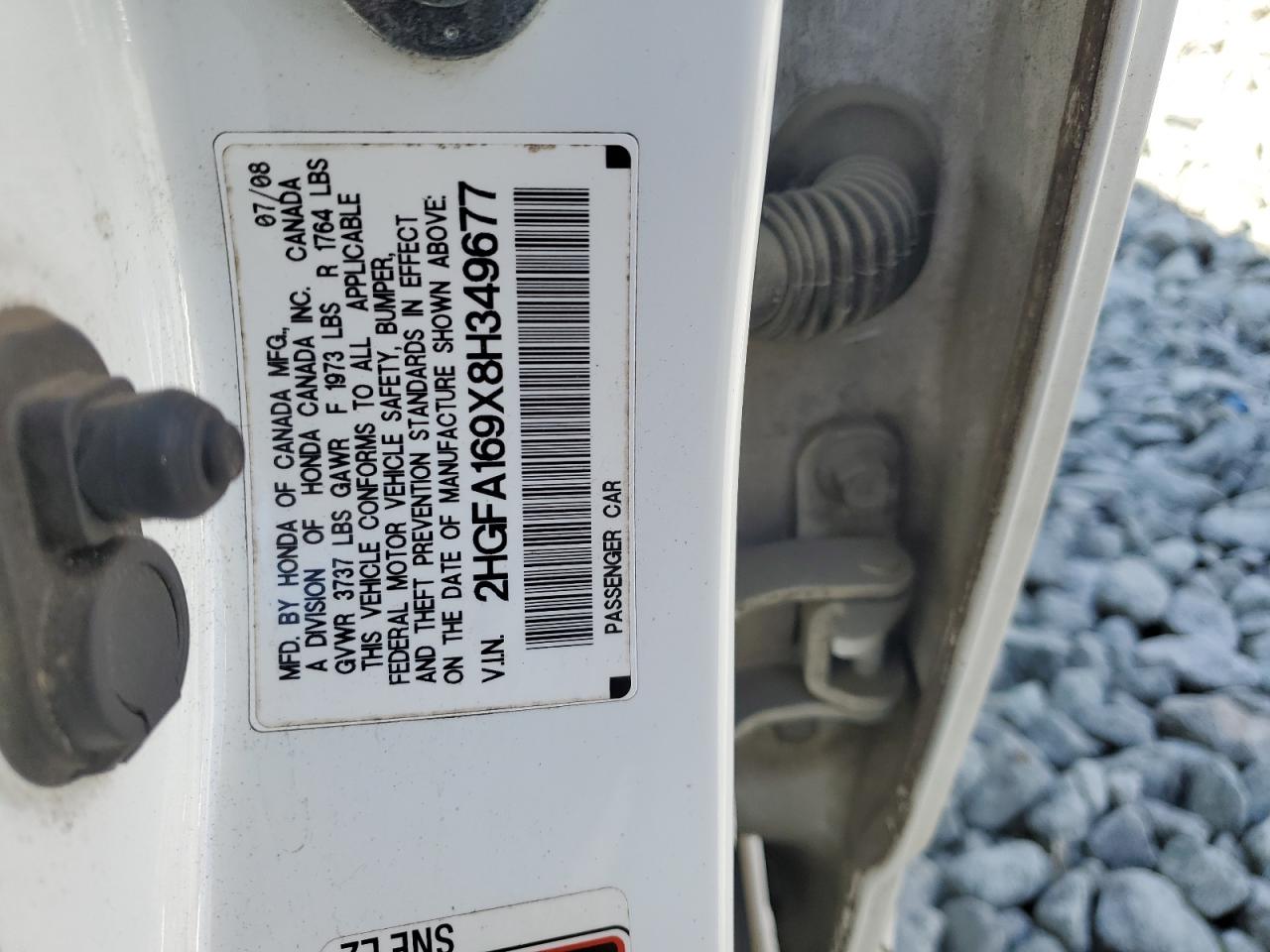 2008 Honda Civic Exl VIN: 2HGFA169X8H349677 Lot: 90742385