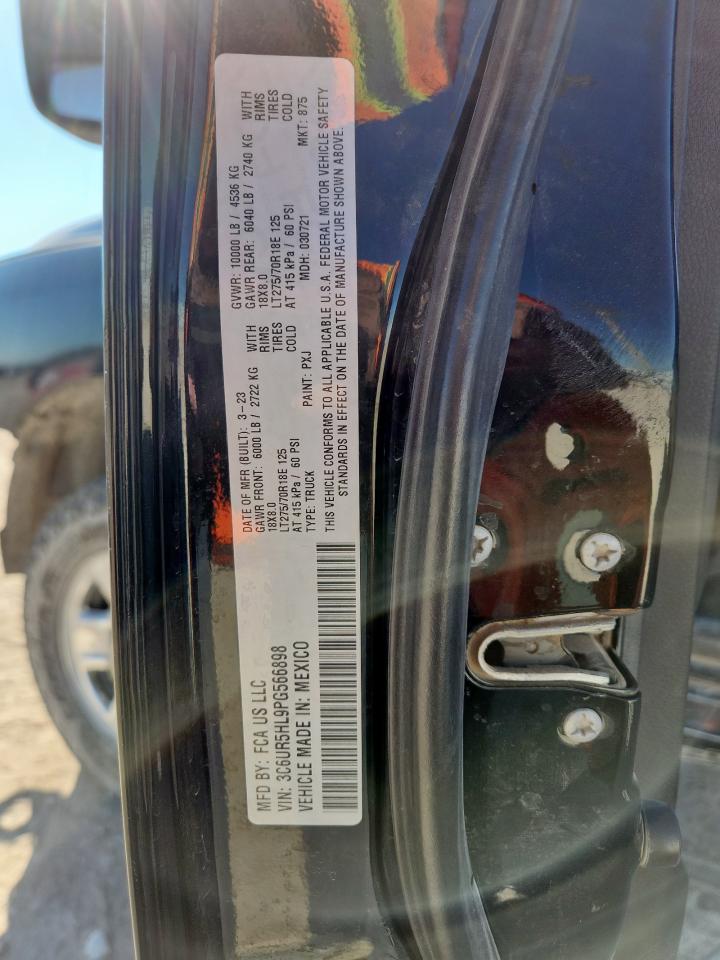 2023 Ram 2500 Tradesman VIN: 3C6UR5HL9PG566898 Lot: 80302675