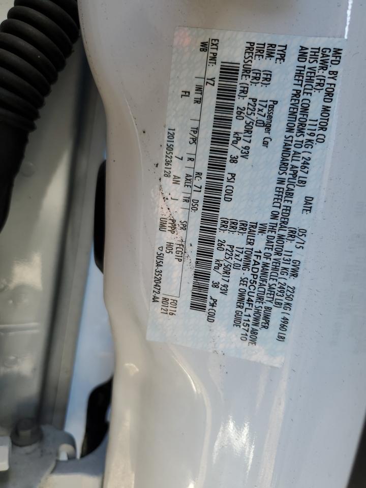 2015 Ford C-Max Premium Sel VIN: 1FADP5CU4FL115710 Lot: 89534475