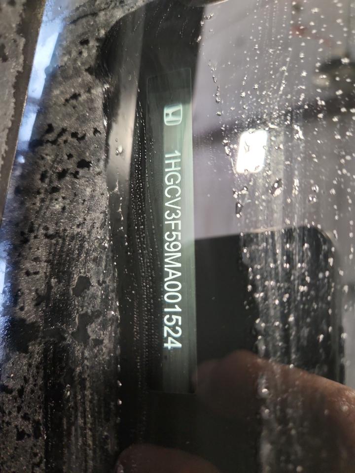 2021 Honda Accord Hybrid Exl VIN: 1HGCV3F59MA001524 Lot: 86165015