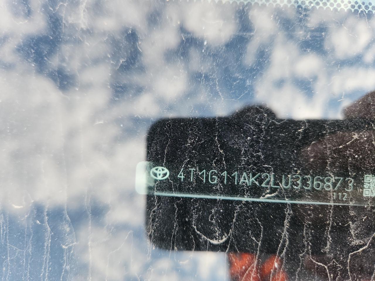 2020 Toyota Camry Se VIN: 4T1G11AK2LU336873 Lot: 86891505