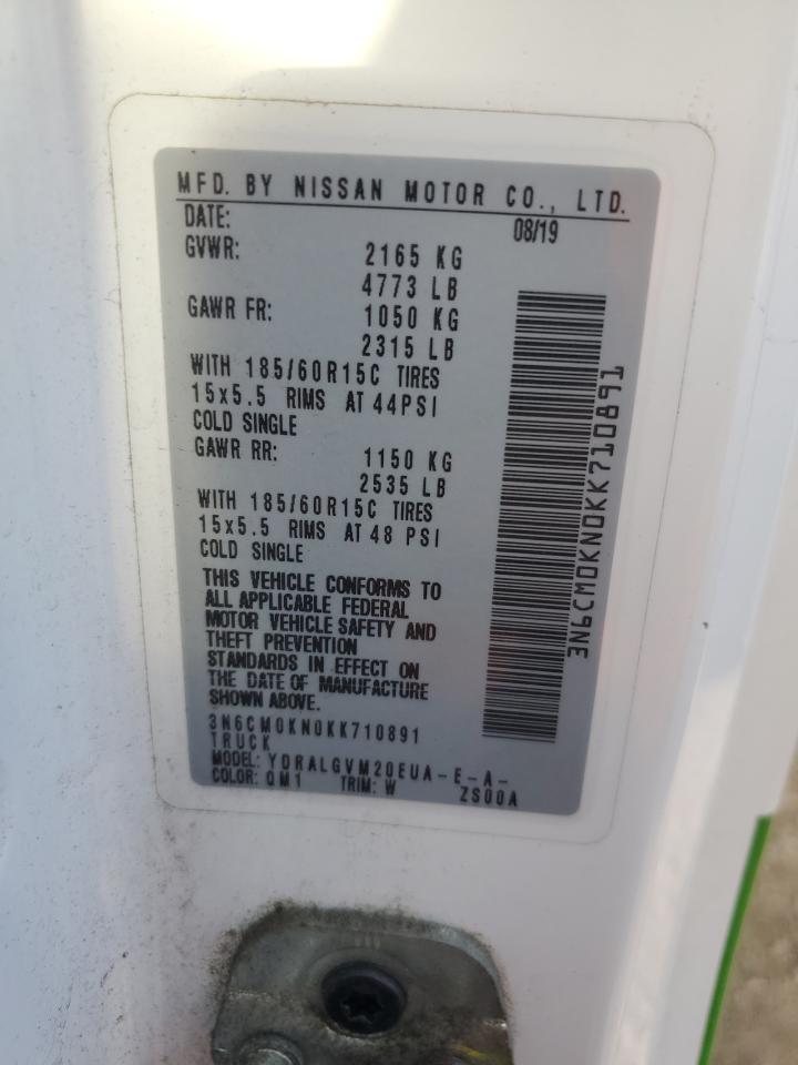 2019 Nissan Nv200 2.5S VIN: 3N6CM0KN0KK710891 Lot: 84558735