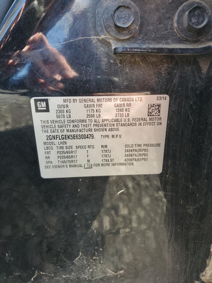 2014 Chevrolet Equinox Lt VIN: 2GNFLGEK5E6300479 Lot: 82456125