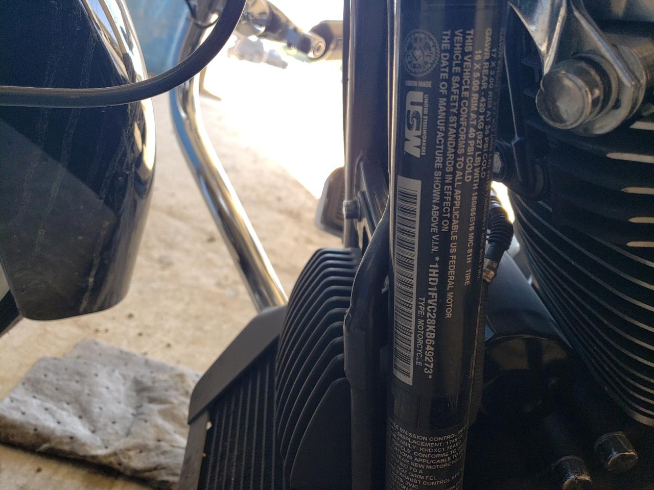 2019 Harley-Davidson Flht VIN: 1HD1FVC28KB649273 Lot: 85669705