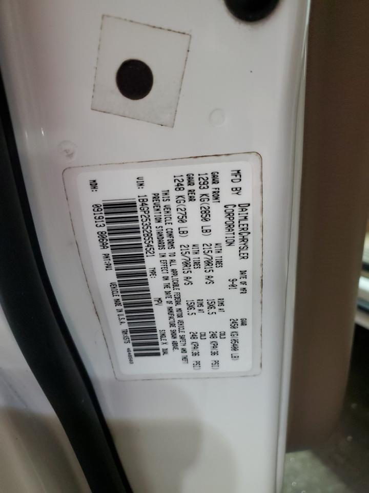 2002 Dodge Caravan Se VIN: 1B4GP25352B554521 Lot: 85491125