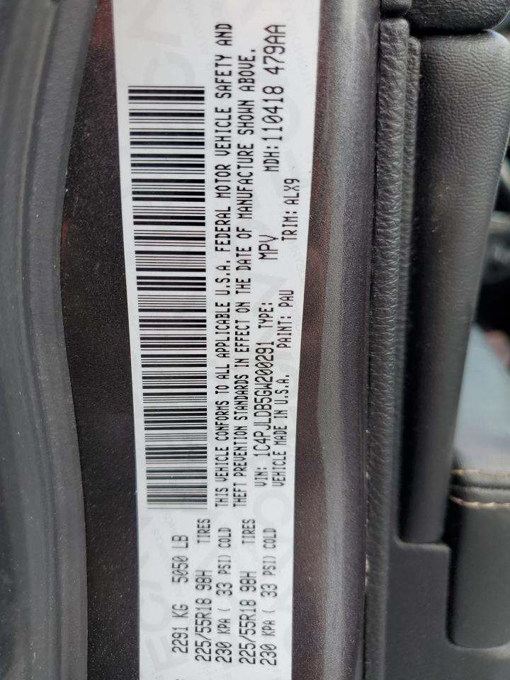 2016 Jeep Cherokee Limited VIN: 1C4PJLDB5GW200291 Lot: 85122825