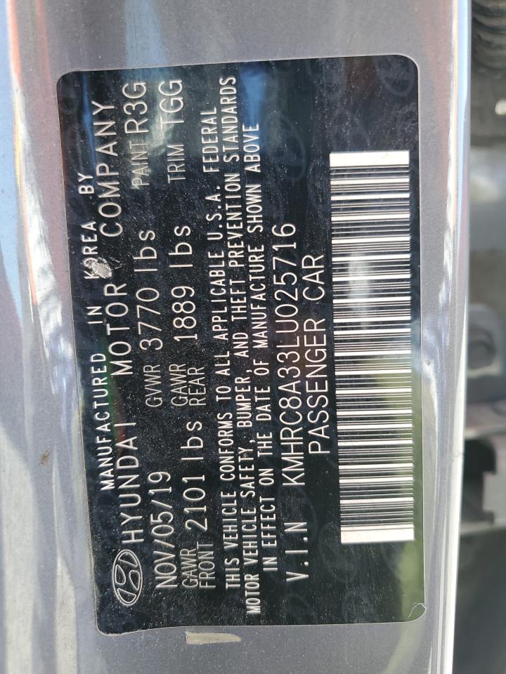 2020 Hyundai Venue Sel VIN: KMHRC8A33LU025716 Lot: 85589975