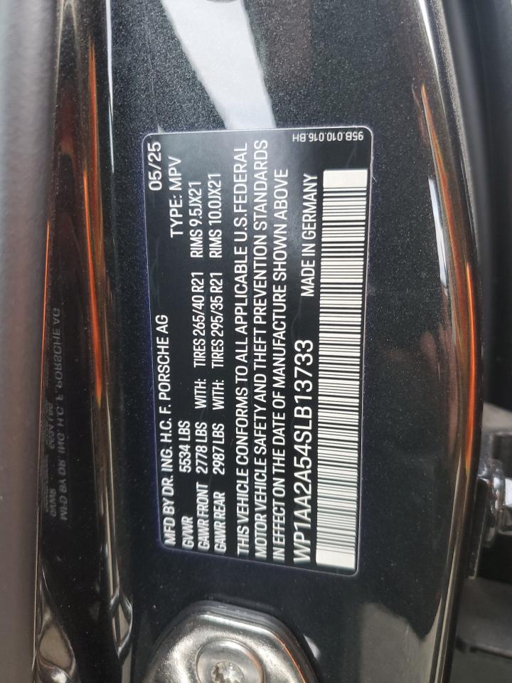 2025 Porsche Macan Base VIN: WP1AA2A54SLB13733 Lot: 90637545