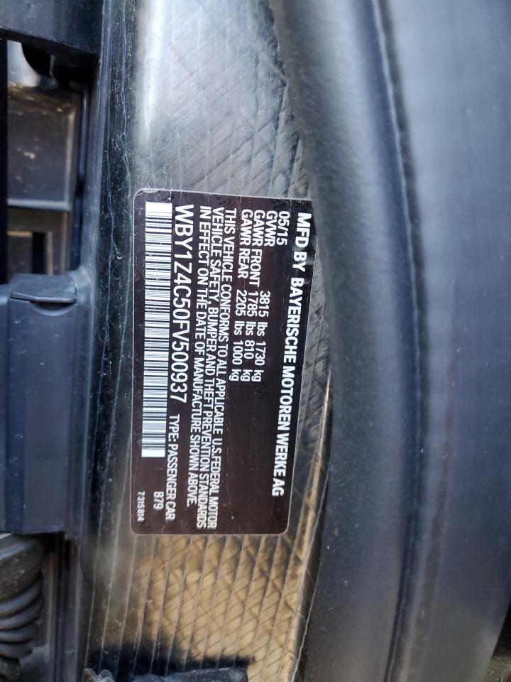 2015 BMW I3 Rex VIN: WBY1Z4C50FV500937 Lot: 90241445