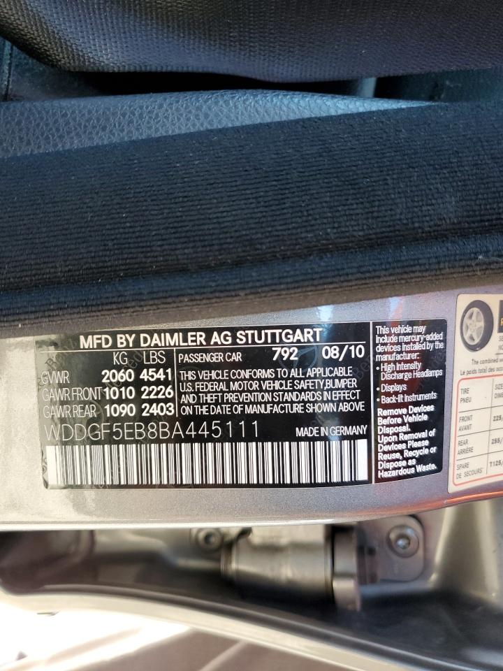 2011 Mercedes-Benz C 300 VIN: WDDGF5EB8BA445111 Lot: 86464665