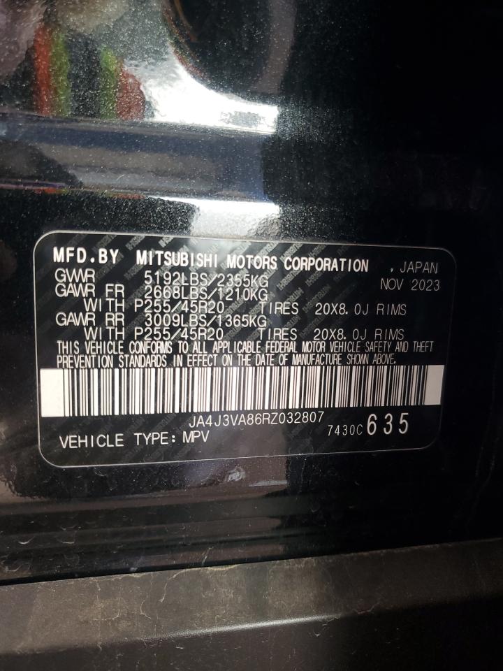 2024 Mitsubishi Outlander Se VIN: JA4J3VA86RZ032807 Lot: 85314055