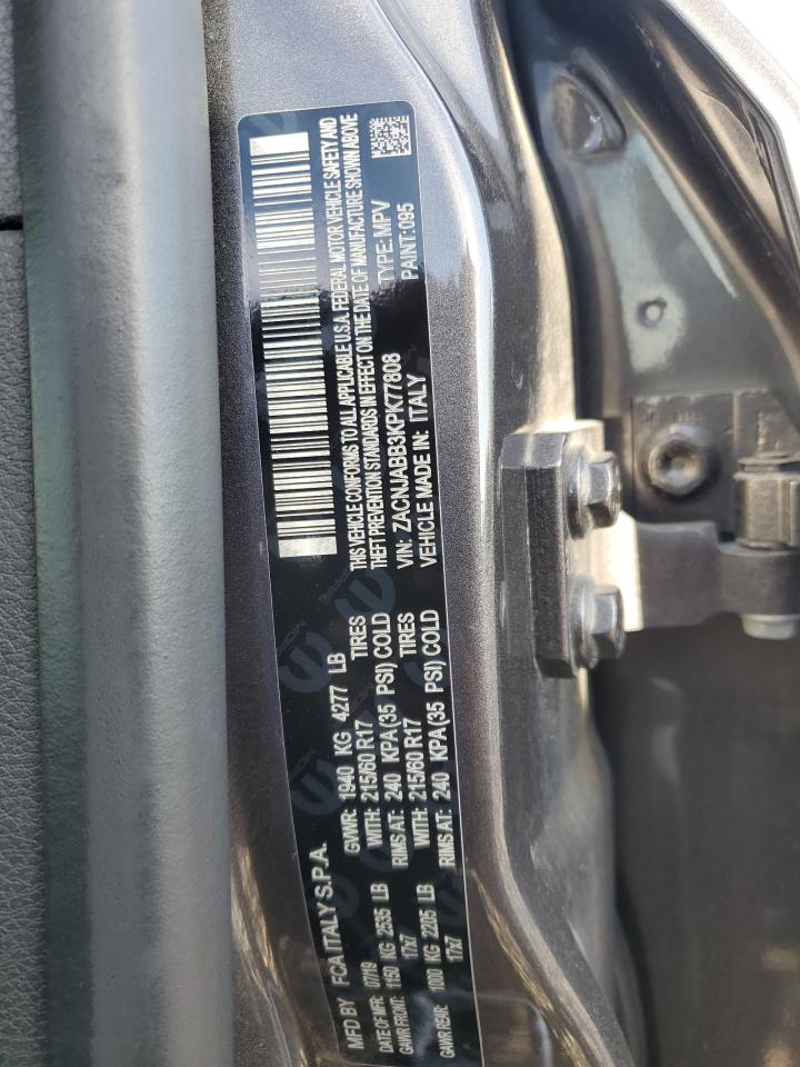 2019 Jeep Renegade Latitude VIN: ZACNJABB3KPK77808 Lot: 81954665