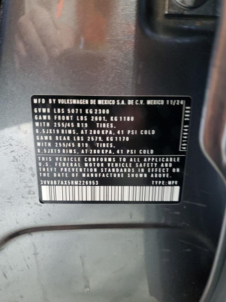 2024 Volkswagen Tiguan Se R-Line Black VIN: 3VV8B7AX5RM226953 Lot: 85267075