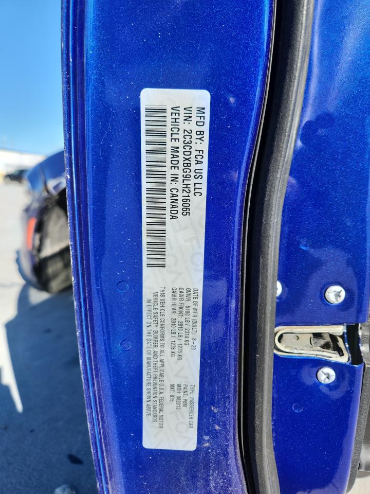 2020 Dodge Charger Sxt VIN: 2C3CDXBG9LH216065 Lot: 86878935