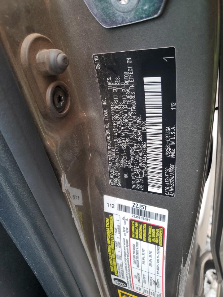 2010 Toyota Tundra Double Cab Sr5 VIN: 5TFUW5F14AX154863 Lot: 82337505