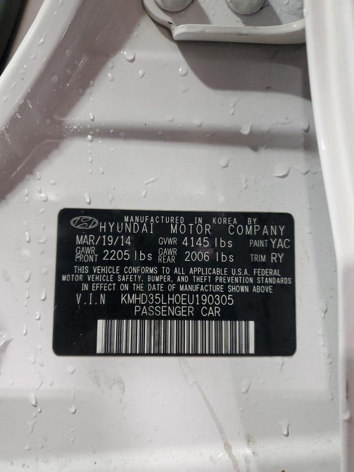 2014 Hyundai Elantra Gt VIN: KMHD35LH0EU190305 Lot: 85855365