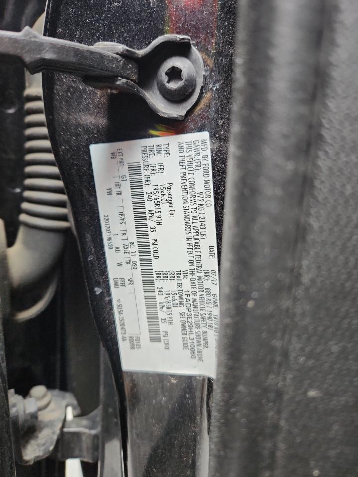 2017 Ford Focus S VIN: 1FADP3E29HL310060 Lot: 90326045