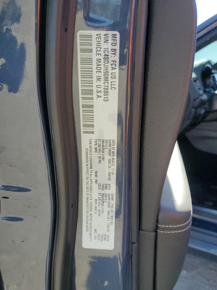 2021 Dodge Durango Srt Hellcat VIN: 1C4SDJH90MC788613 Lot: 87375095